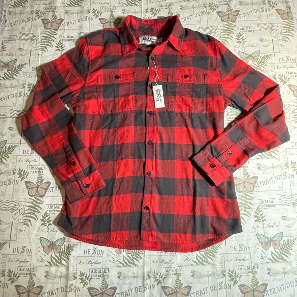 Alpine design‎ Men’s mid weight flannel large buffalo plaid